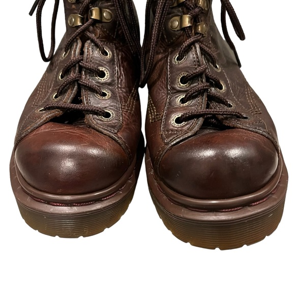 Vintage Men’s Dr. Martens  8287 Brown Leather High Top Lace Up Chunky Boots - Picture 7 of 13